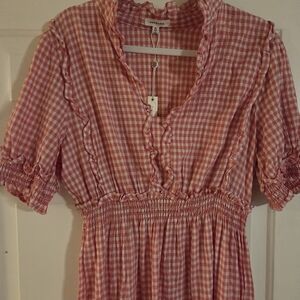 Max Studio Red Gingham Dress